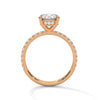 Round Pave Lab Grown Diamond Gold Ring