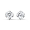 Round cut Lab Grown Diamond 8-Prong Gold Stud Earrings