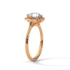 Vintage Halo Lab Grown Diamond Gold Ring