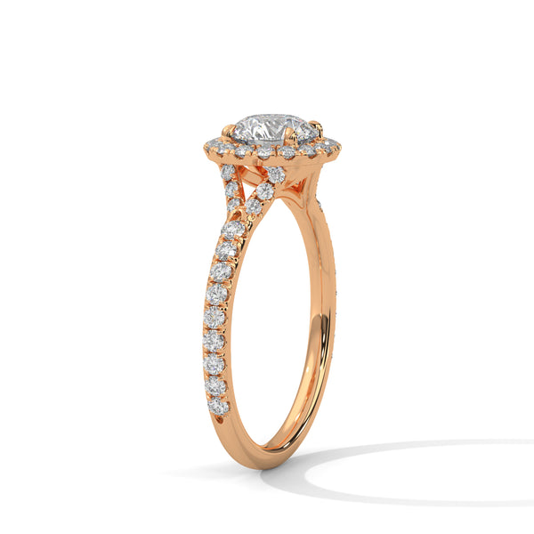 “Brilliant halo diamond engagement ring in yellowgold, designed for lasting beauty, romantic moments, dazzling sparkle, and premium luxury craftsmanship.”