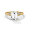 A sleek and sophisticated emerald-cut lab-grown diamond solitaire — where clarity meets minimalist allure.