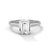 A sleek and sophisticated emerald-cut lab-grown diamond solitaire — where clarity meets minimalist allure.