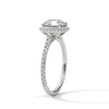 Round Lab Grown Diamond Gold Ring Pave Perfection in a Timeless Halo Design