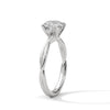 Twist Solitaire Round Cut Lab Grown Diamond Gold Ring