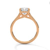 Graceful Radiance Cushion Cut Lab Grown Diamond Gold Solitaire Ring