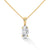 Marquise Cut Lab Grown Diamond Gold Pendant Chain