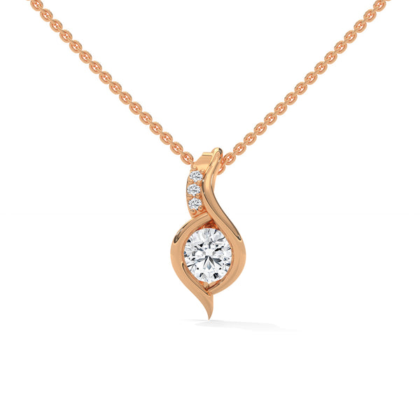Embrace endless elegance with the Infinity Flame Pendant—where flowing gold meets fiery brilliance.