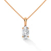 Marquise Cut Lab Grown Diamond Gold Pendant Chain