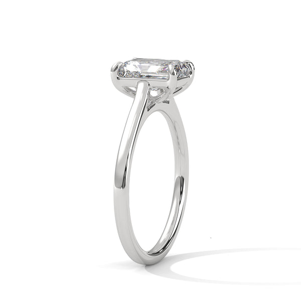 Emerald Cut Lab Grown Diamond Gold Ring