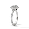 Cushion Cut Pave Set Lab Grown Diamond Gold Ring