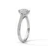 Round Cut Lab Grown Diamond Pave Gold Ring