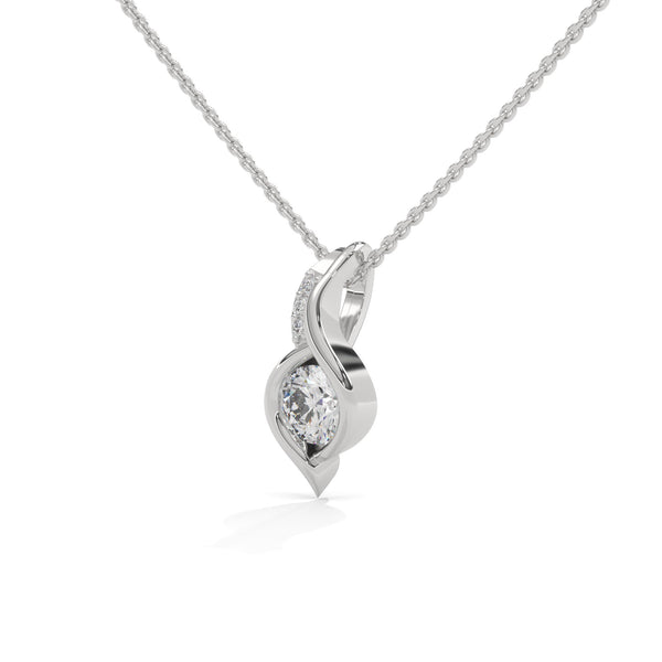 Embrace endless elegance with the Infinity Flame Pendant—where flowing gold meets fiery brilliance.