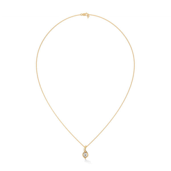 Embrace endless elegance with the Infinity Flame Pendant—where flowing gold meets fiery brilliance.