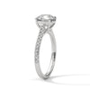 Classic Pave Engagement Ring with Round Cut Lab Grown Diamond