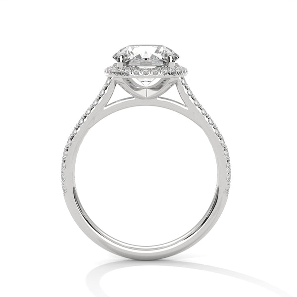 Radiant Halo Lab Grown Diamond Gold Engagement Ring