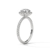 A brilliant round lab-grown diamond encircled by a halo of sparkle — timeless beauty with radiant allure.