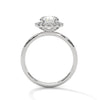 A classic round lab-grown diamond framed by a radiant halo — timeless brilliance with modern grace