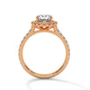 Oval Halo Lab Grown Diamond Gold Ring
