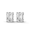 Emerald Cut Lab Grown Diamond Gold Earrings