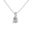 Ethereal Sparkle Pear Lab Grown Diamond Gold Pendant Chain