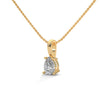 Ethereal Sparkle Pear Lab Grown Diamond Gold Pendant Chain