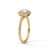 Radiant Halo Lab Grown Diamond Gold Engagement Ring