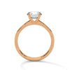 Twist Solitaire Round Cut Lab Grown Diamond Gold Ring