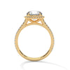 Round Lab Grown Diamond Gold Ring Pave Perfection in a Timeless Halo Design