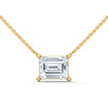 Princess Cut Lab Grown Diamond Gold Pendant Chain