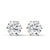 6-Prong Round cut Lab Grown Diamond Gold Stud Earrings