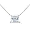 Princess Cut Lab Grown Diamond Gold Pendant Chain