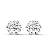 6-Prong Round cut Lab Grown Diamond Gold Stud Earrings