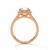 Round Lab Grown Diamond Gold Ring Pave Perfection in a Timeless Halo Design
