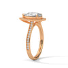 Pear Shaped Three-Stone Lab Grown Diamond Gold Ring