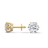 6-Prong Round cut Lab Grown Diamond Gold Stud Earrings