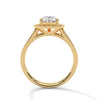Pear Shaped Three-Stone Lab Grown Diamond Gold Ring