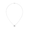 Princess Cut Lab Grown Diamond Gold Pendant Chain