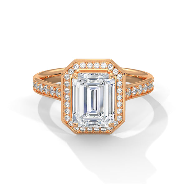 “Arden Ring—emerald-cut brilliance, sleek pavé halo, and modern white-gold luxury crafted to symbolize timeless elegance, refined style, and everlasting love.”