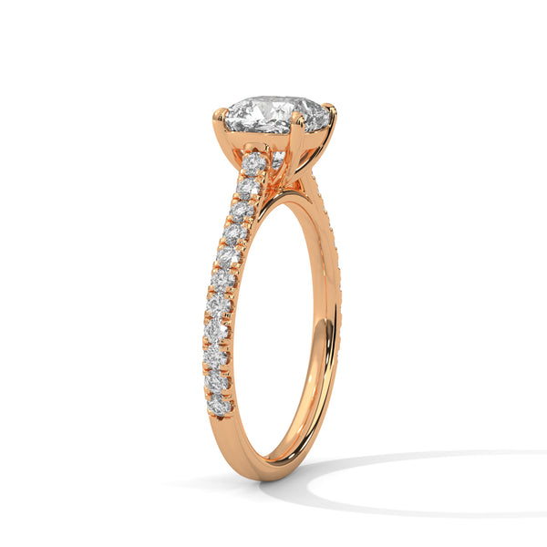 “Lumière Ring—cushion-cut diamond brilliance, pavé-band sparkle, and refined white-gold elegance crafted to symbolize timeless beauty, radiant love, and unforgettable moments.”
