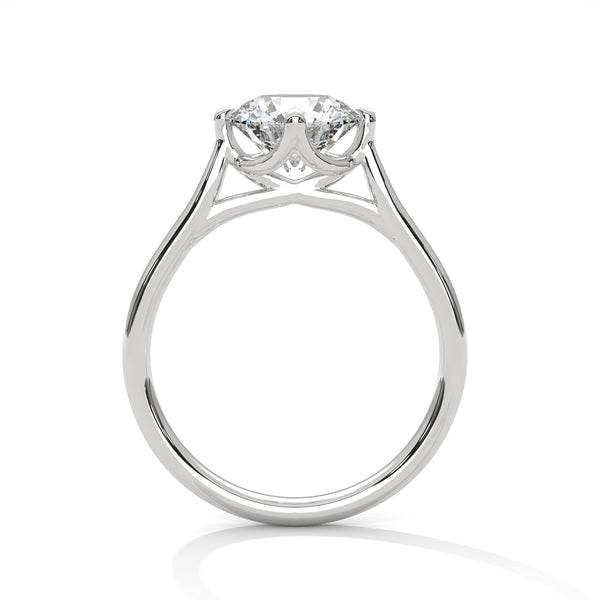 Four-Prong Classic Lab Grown Diamond Gold Ring