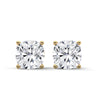 Cushion Cut Lab Grown Diamond Gold Stud Earrings