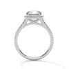 Round Lab Grown Diamond Gold Ring Pave Perfection in a Timeless Halo Design