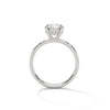 Four-Prong Cathedral Set Round Pave Lab Grown Diamond Gold Ring
