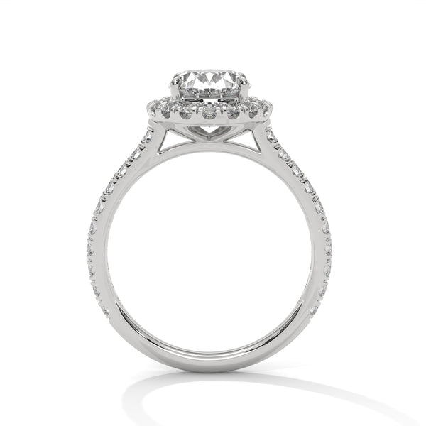 Oval Halo Lab Grown Diamond Gold Ring