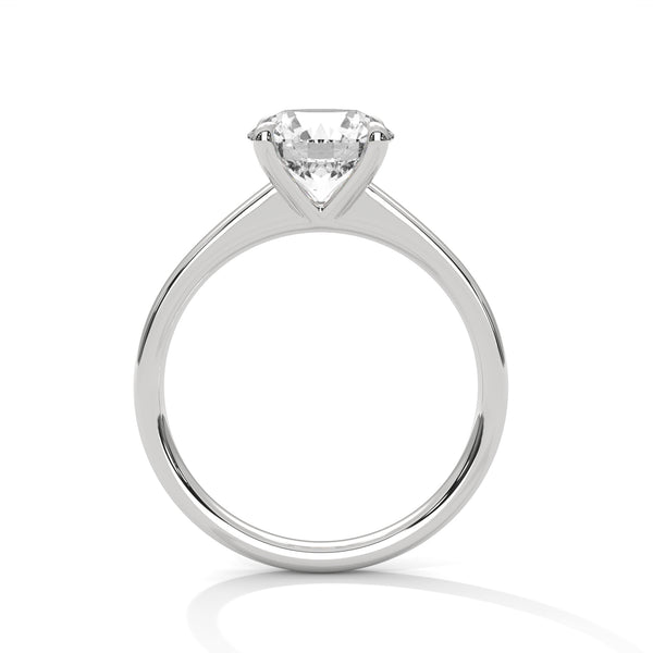 Classic Round Cut Lab Grown Diamond Gold Solitaire Ring