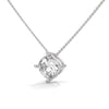 Cushion Cut Lab Grown Diamond Gold Pendant Chain