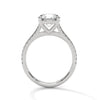 Classic Pave Engagement Ring with Round Cut Lab Grown Diamond
