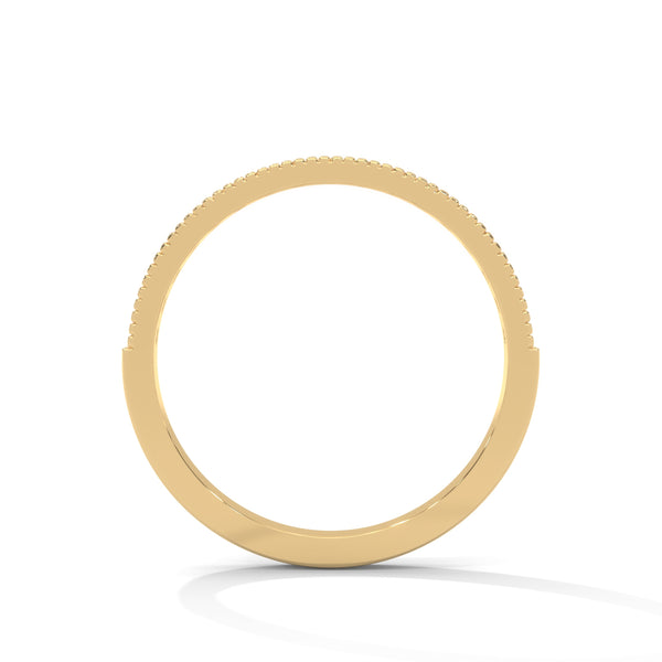 “Milgrain diamond wedding band crafted in sleek white gold, delivering timeless brilliance, refined elegance, and everyday luxury for modern forever moments.”