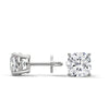 Cushion Cut Lab Grown Diamond Gold Stud Earrings