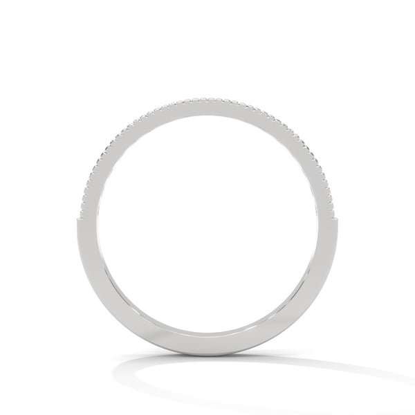 “Milgrain diamond wedding band crafted in sleek white gold, delivering timeless brilliance, refined elegance, and everyday luxury for modern forever moments.”